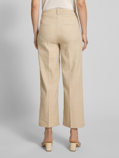 Cambio Leinenhose mit Bügelfalten Modell 'CALIFORNIA' Camel 5