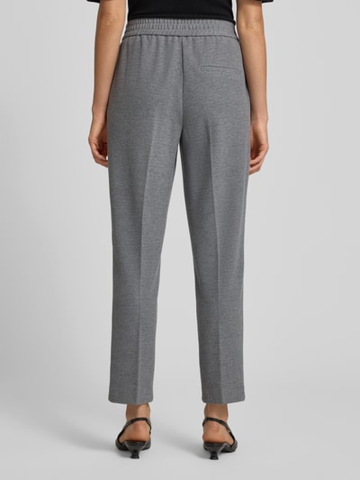 Stehmann Stoffen broek met elastische band, model 'Myriel' Lichtgrijs - 5