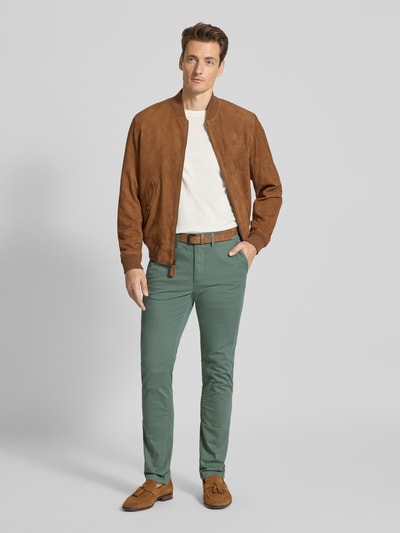 Tom Tailor Denim Slim fit chino van katoenmix Flessengroen - 1