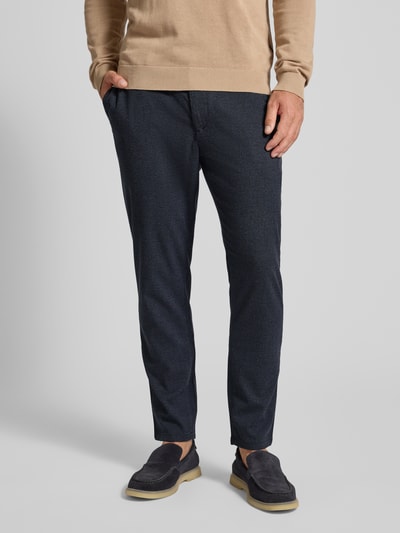 MCNEAL Straight fit stoffen broek met viscose Marineblauw - 4