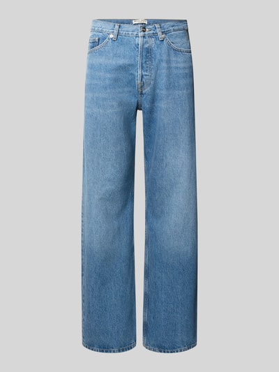 Productfoto, blauwe denim Jeans im Used-Look Modell 'Type 2' van Wood Wood, relaxed fit, rechte pijpen, katoen, zichtbare steekzakken