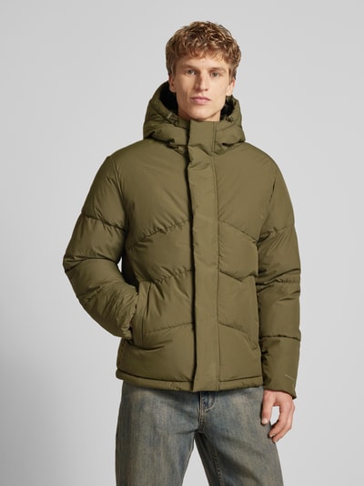 Jack & Jones Gewatteerd jack met opstaande kraag, model 'WORLD' Olijfgroen - 4