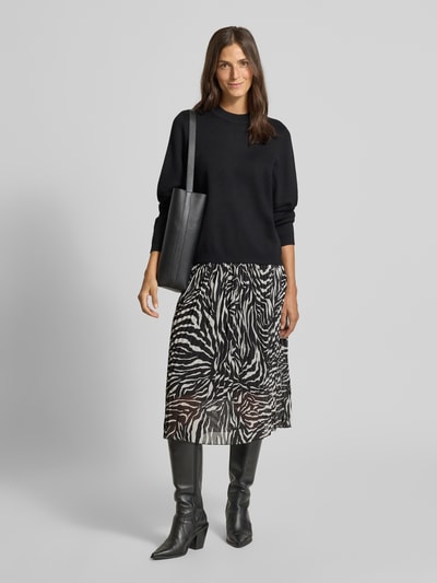 ZABAIONE Midirok met plissévouwen Middenbruin - 1