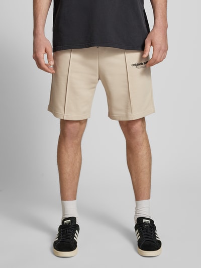 JACK & JONES Szorty z dzianiny dresowej z detalem z logo model ‘KANE’ Złamany biały 4