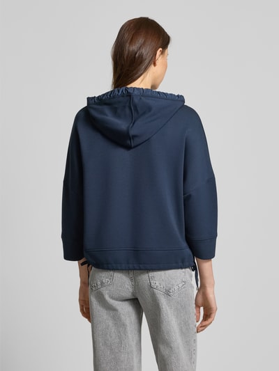 Tom Tailor Cropped Hoodie aus Scuba mit 3/4-Arm  Dunkelblau 5