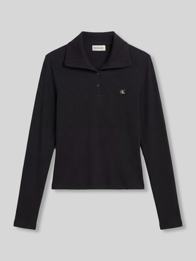 Calvin Klein Jeans slim fit shirt met lange mouwen van katoenmix Zwart - 2