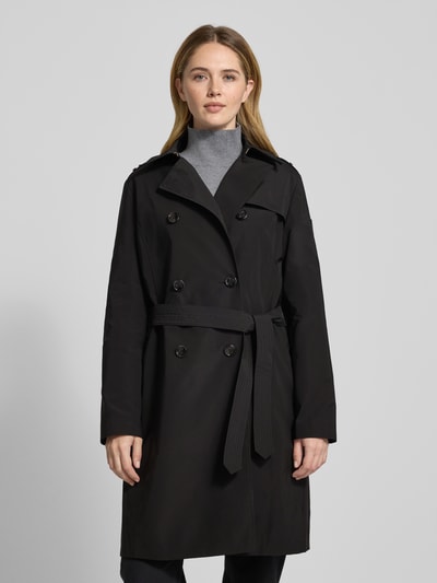 JOOP! Lange jas met knoopsluiting, model 'Cindy' Zwart - 4