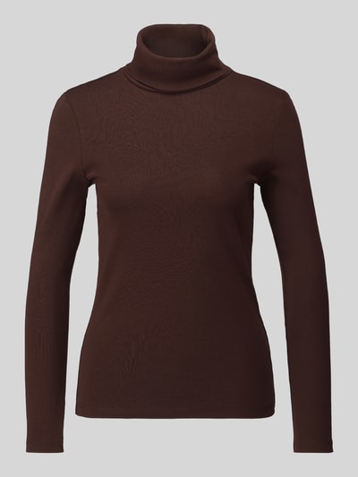s.Oliver RED LABEL Regular Fit Langarmshirt aus reiner Baumwolle Dunkelbraun 2