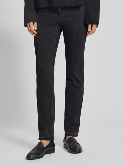 Angels Slim fit jeans met viscose, model 'Cici' Antraciet - 4