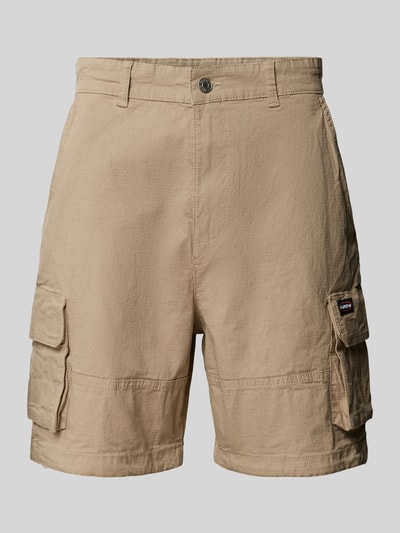 REVIEW Straight leg cargoshort met labelpatch Beige - 2