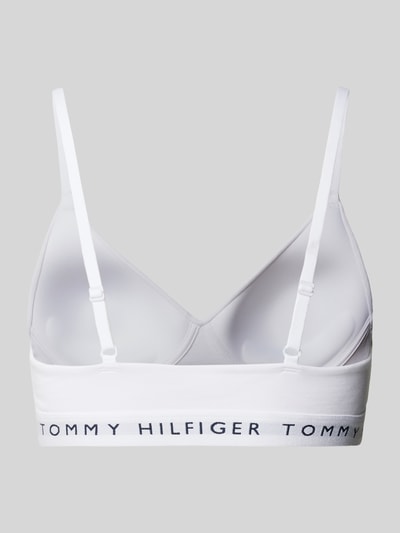 TOMMY HILFIGER Push-up-Bralette aus Baumwoll-Mix mit elastischem Label-Bund Modell 'HERITAGE' Weiss 3