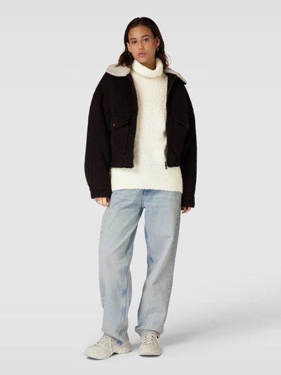 Pieces Oversized gebreide pullover met wol, model 'NATHERINE' Offwhite gemêleerd - 1