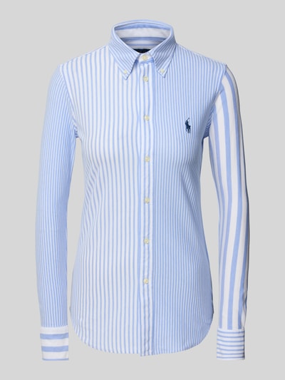 Polo Ralph Lauren Slim fit overhemdblouse met button-downkraag Blauw - 2