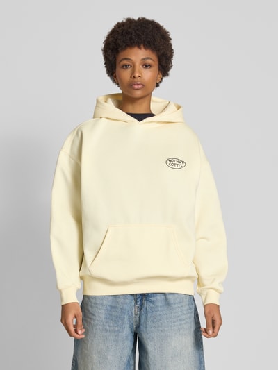 ANOTHER COTTON LAB Oversized Hoodie mit Label-Print Modell 'Iced Coffee Club' Ecru 4