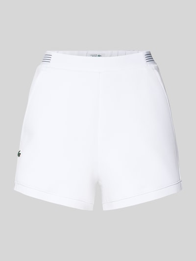 Produktfoto, Regular Fit Sweatshorts mit Logo-Applikation von Lacoste, Optik: Unifarben, Passform: Regular-Fit, Bundabschluss: Elastisch, seitliche Eingrifftaschen, Materialverarbeitung: Sweat