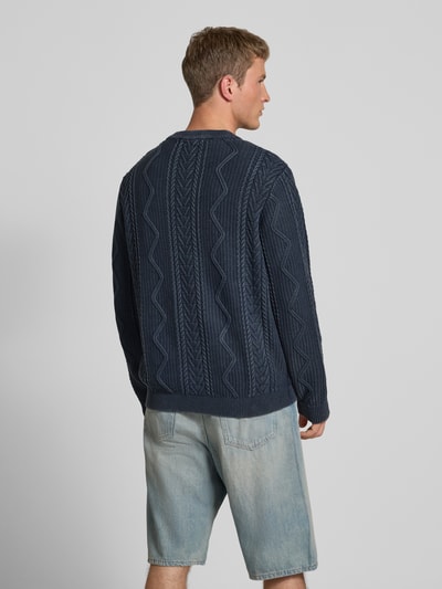 Pepe Jeans Regular fit gebreide pullover van puur katoen, model 'PERRY' Marineblauw - 5