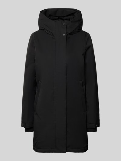 Produktfoto, schwarzer Parka mit 10.0000mm Wassersäule von G.I.G.A. DX, verdeckter Reißverschluss, Kapuze, Eingrifftaschen, Regular Fit