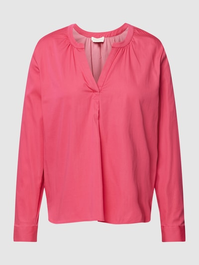 Milano Italy Blouseshirt met V-hals Roze - 2