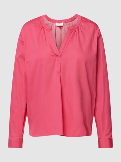 Milano Italy Blusenshirt mit V-Ausschnitt Pink 2