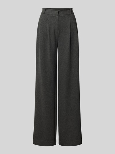 JAKE*S STUDIO WOMAN Wide Leg Stoffhose mit Bundfalten Dunkelgrau Melange 2