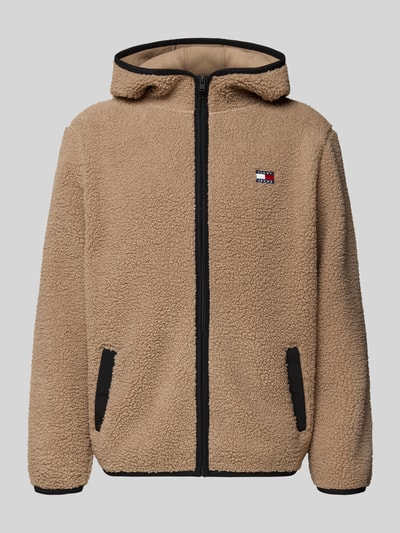 Tommy Jeans Regular Fit Webpelzjacke mit Kapuze Beige 2