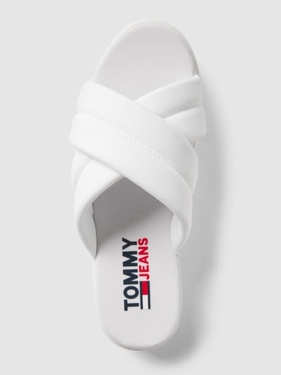 Tommy Jeans Slides mit gekreuzten Riemen Weiss 4