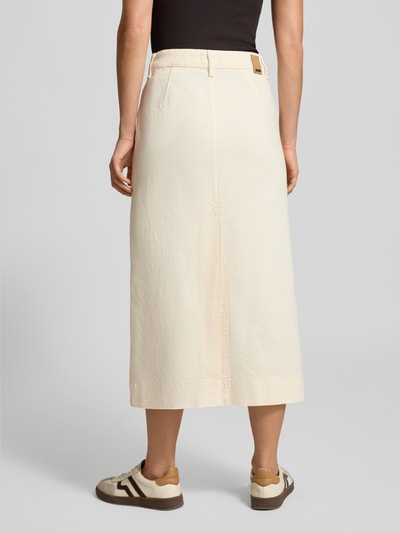 BOSS Fließendes Jeansrock aus Baumwoll-Lyocell-Mix Modell 'SEMAIRE' Offwhite 5