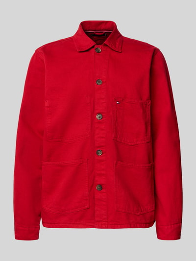 Tommy Hilfiger Regular Fit Hemdjacke aus reiner Baumwolle Rot 2