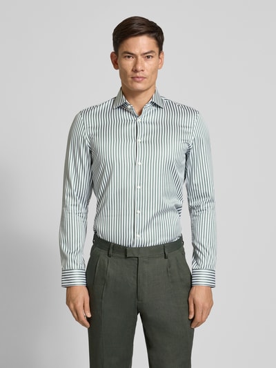 Jake*s Super Slim Fit Business-Hemd mit Haifischkragen Dunkelgruen 4