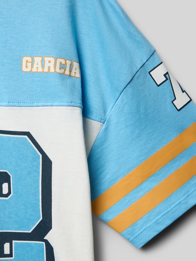 Garcia T-shirt z nadrukiem z logo Jasnoniebieski 2