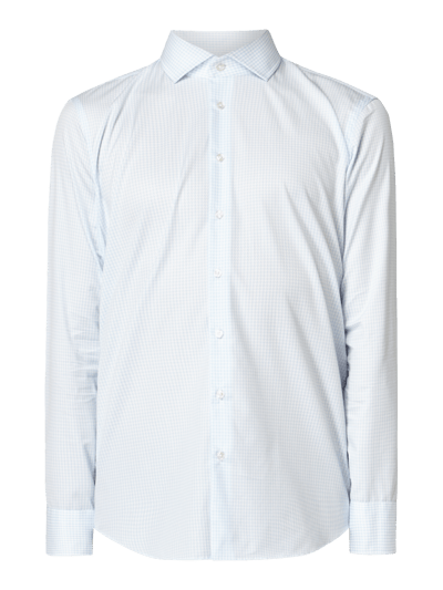 Christian Berg Men Modern Fit Business-Hemd mit Webmuster Bleu 2