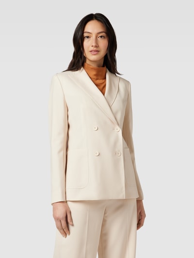 Weekend Max Mara Blazer aus Schurwolle mit Reverskragen Modell 'NERVOSO' Ecru 4