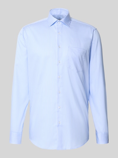 SEIDENSTICKER REGULAR FIT Regular Business-Hemd mit Kentkragen und Brusttasche Bleu 2