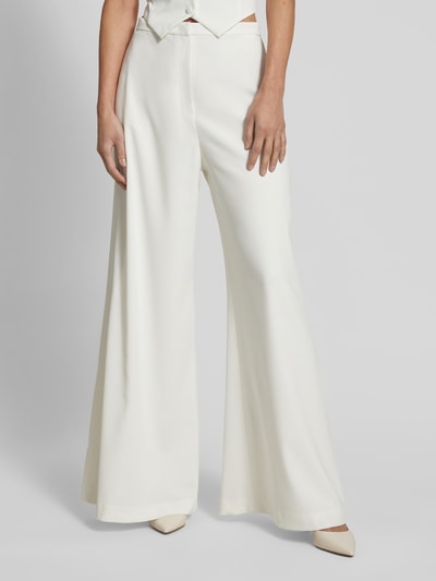 Swing Wide leg stoffen broek met verborgen sluiting Offwhite - 4