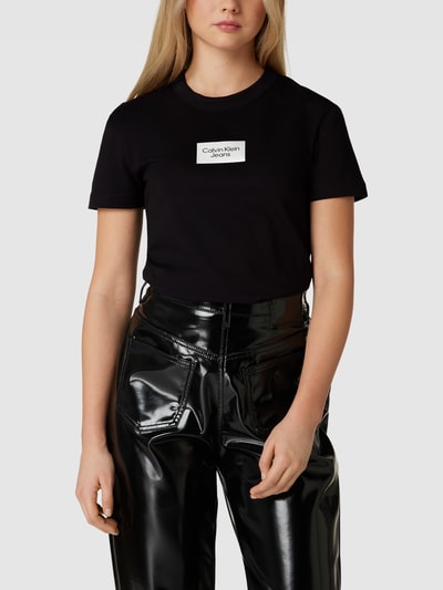 Calvin Klein Jeans T-Shirt mit Label-Print Black 4