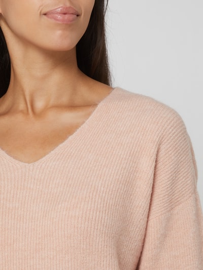 Vero Moda Pullover mit Rippenstruktur  Rosa Melange 3