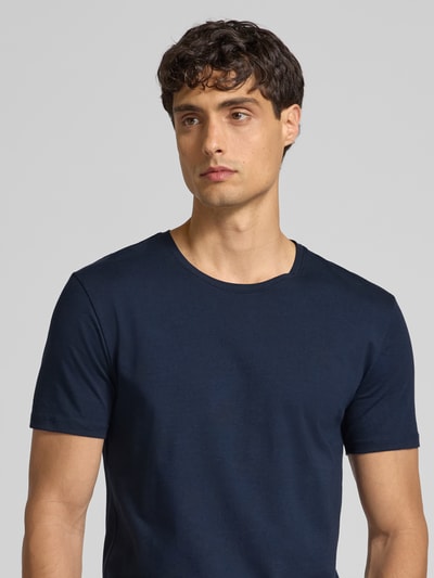 SELECTED HOMME Regular fit T-shirt van katoenmix Marineblauw - 3