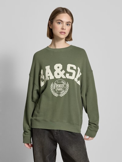 Bash Oversized sweatshirt met labelprint Groen - 4