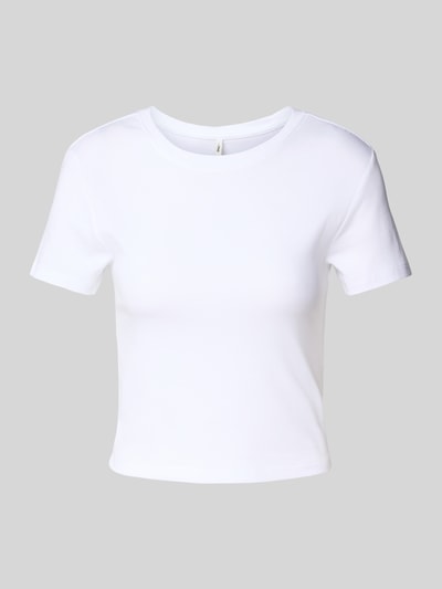 Only Slim Fit T-shirt aus reiner Baumwolle Modell 'ELINA' Weiss 2