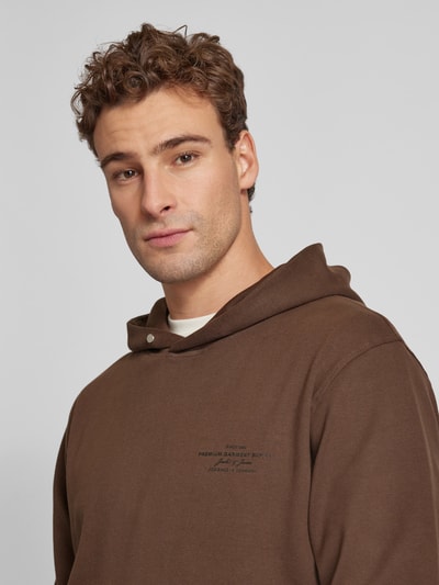 Jack & Jones Premium Hoodie met labelprint, model 'BLACHAD' Antraciet - 3