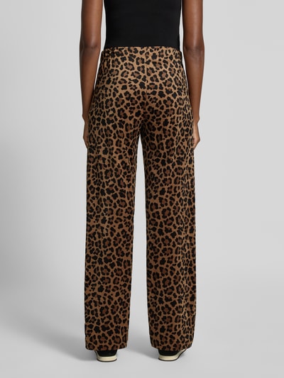 Marc Cain Regular Fit Stoffhose mit Allover-Animal-Print Camel 5