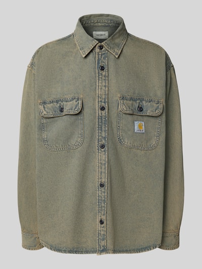 Carhartt Work In Progress Jeanshemd mit Knopfleiste Modell 'Tigan' Jeansblau 2