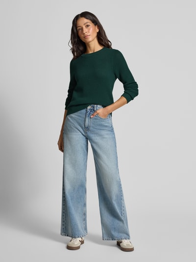 VILA Gebreide pullover met ribboorden, model 'dalo' Donkergroen - 1