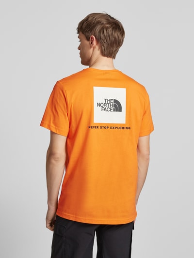 The North Face T-shirt met labelprint Oranje - 5