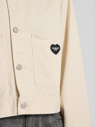 Carhartt Work In Progress Jeansjacke mit Label-Patch Offwhite 3