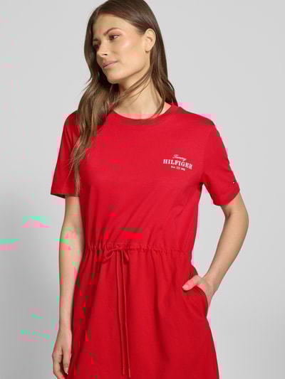 Tommy Hilfiger Oversized Freizeitkleid aus reiner Baumwolle Rot 3