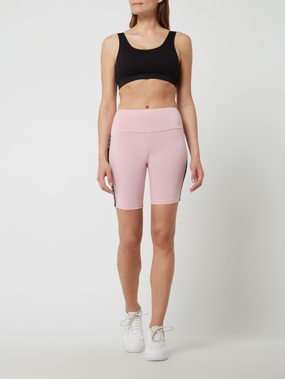 Guess Activewear Radlerhose mit Logo-Streifen Modell 'Biker' Rosa 1