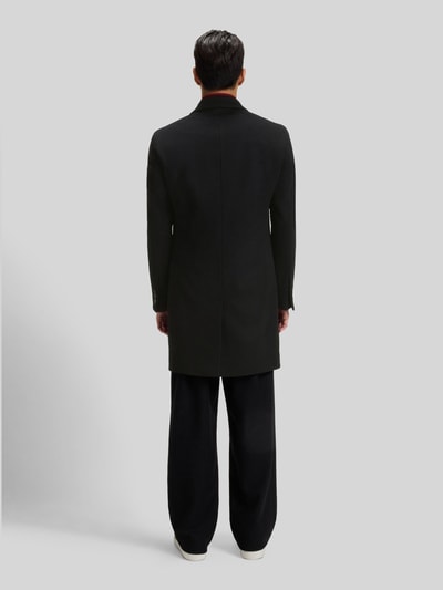 BOSS Slim Fit Wollmantel mit Reverskragen Modell 'HYDE' Black 5