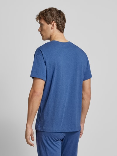 HUGO T-Shirt mit Label-Print Modell 'Laze' Marine 5