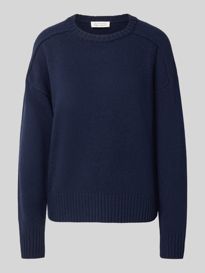 GUIDO MARIA KRETSCHMER WOMAN Gebreide pullover met ronde hals, model 'Ester' Marineblauw - 2